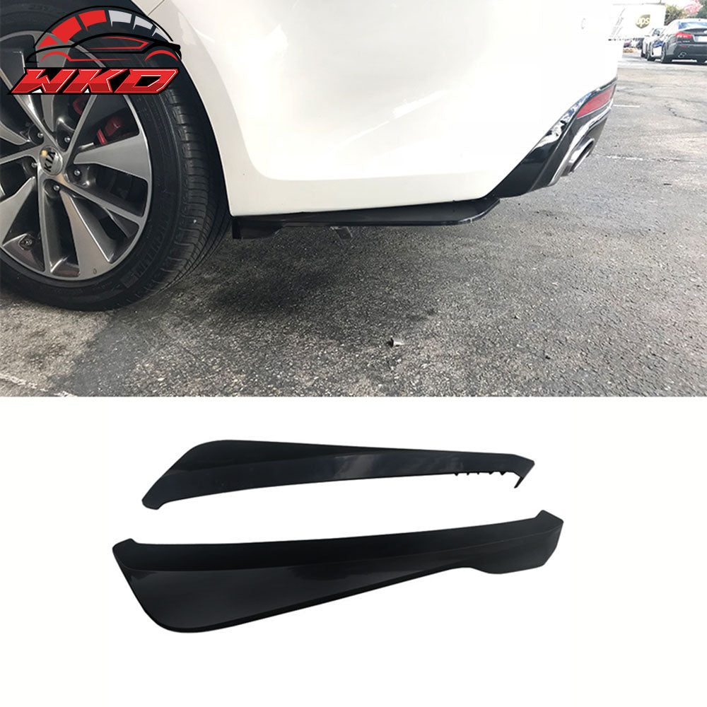 Universal V1 Style 2PCS Rear Bumper Splitters Aprons Unpainted PP
