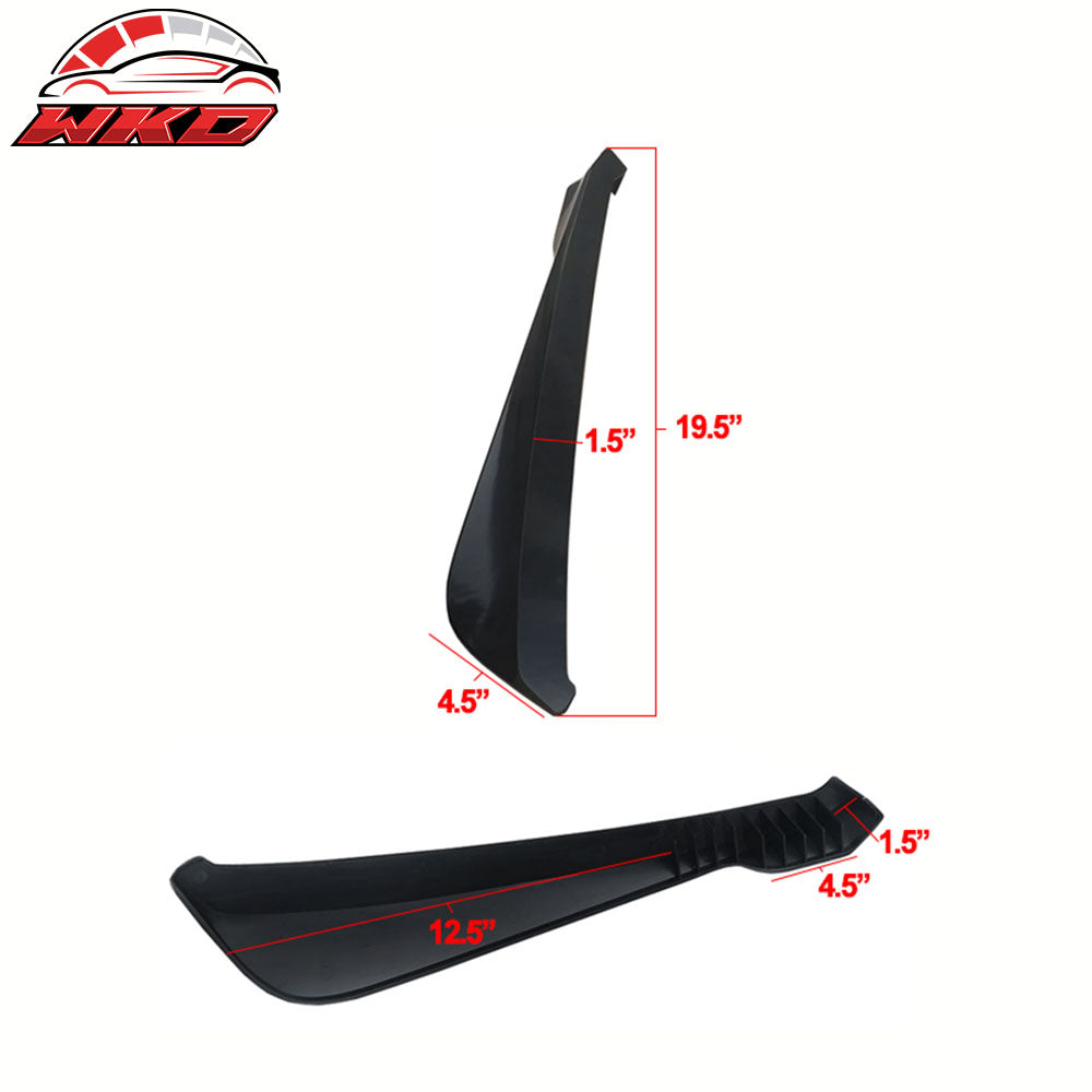 Universal V1 Style 2PCS Rear Bumper Splitters Aprons Unpainted PP