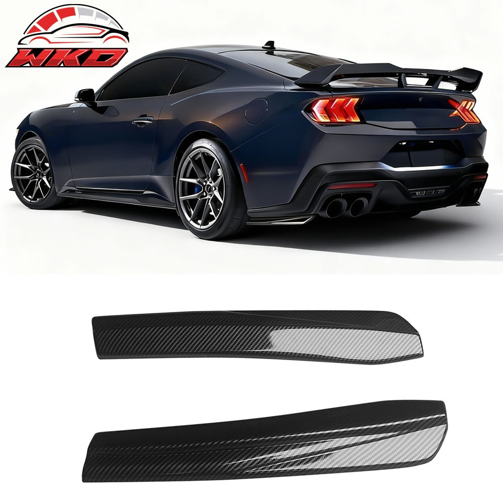 2024-26 Ford Mustang Dark Horse IKON Carbon Fiber Print Rear Bumper Apron 2PC | Wholesale
