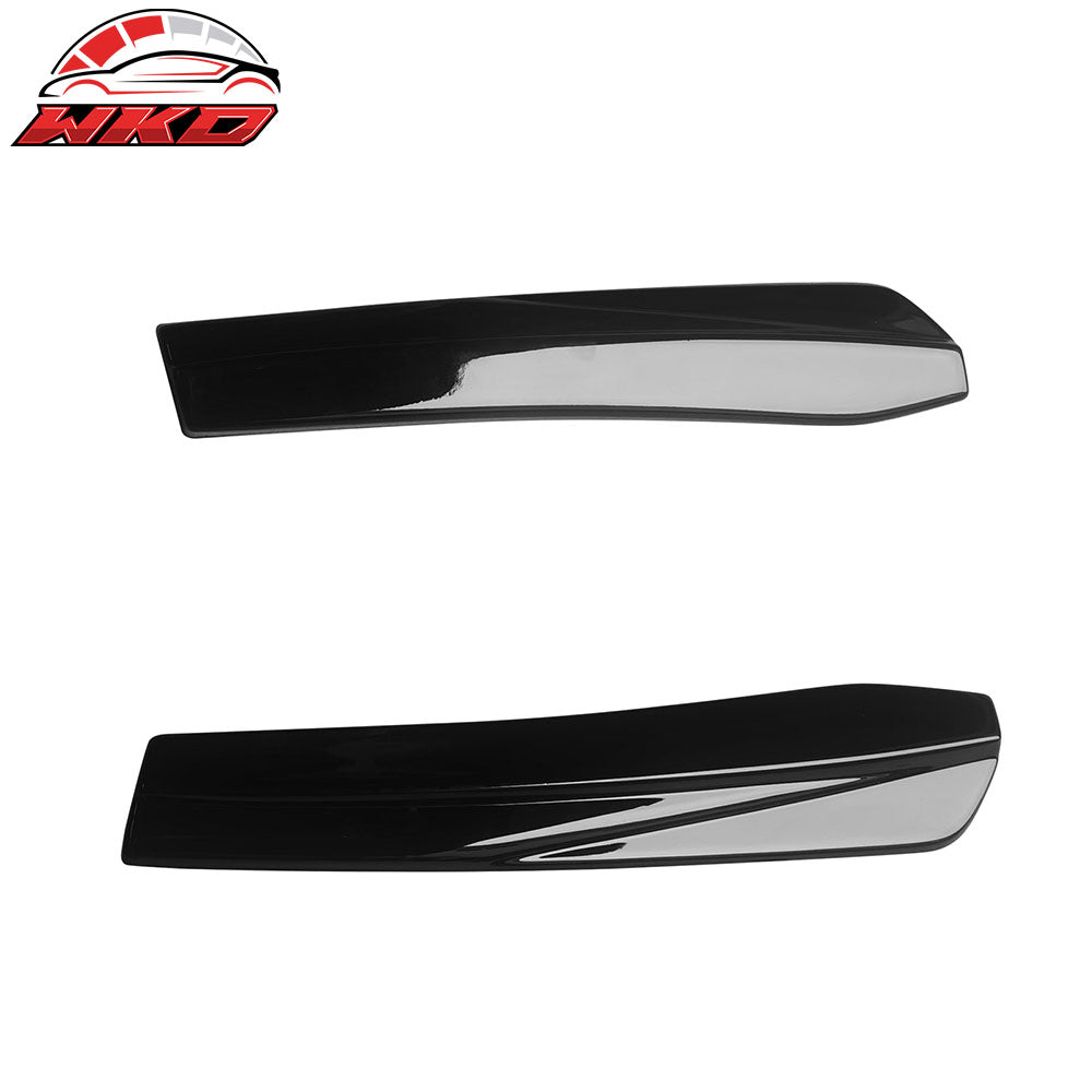 Fits 24-26 Ford Mustang 7th Dark Horse IKON Style Gloss Black Rear Bumper Aprons