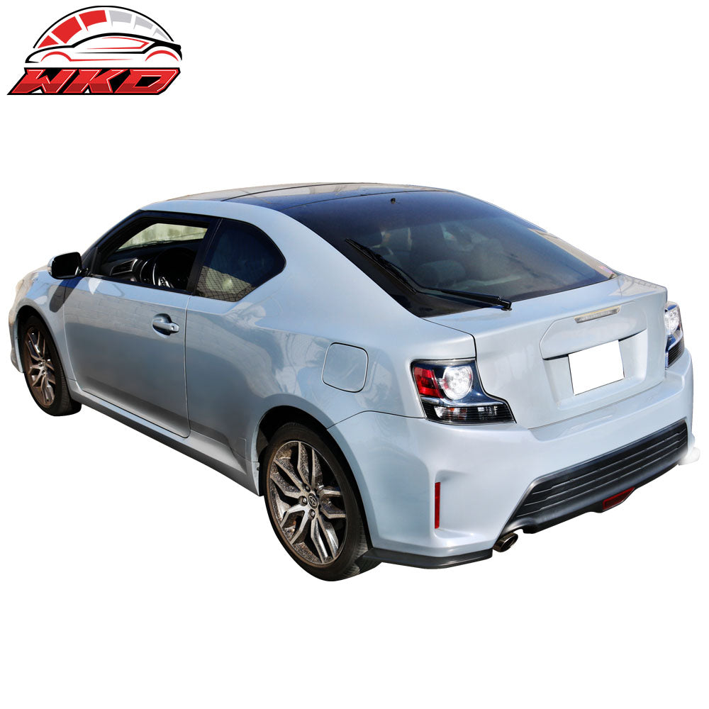 Fits 14-16 Scion TC Rear Bumper Lip Splitters Unpainted PU Side Corner Aprons