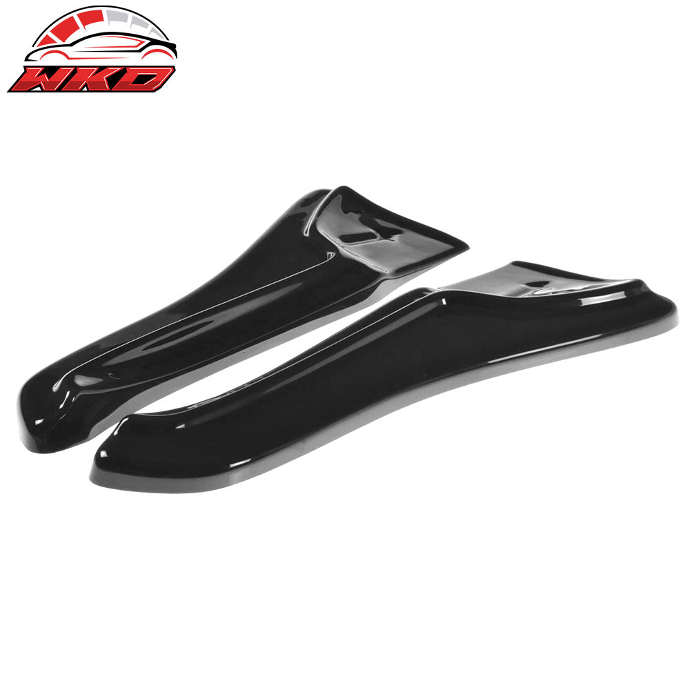 Fits 16-25 Tesla Model X Maxton Style Unpainted Rear Bumper Side Splitters PU