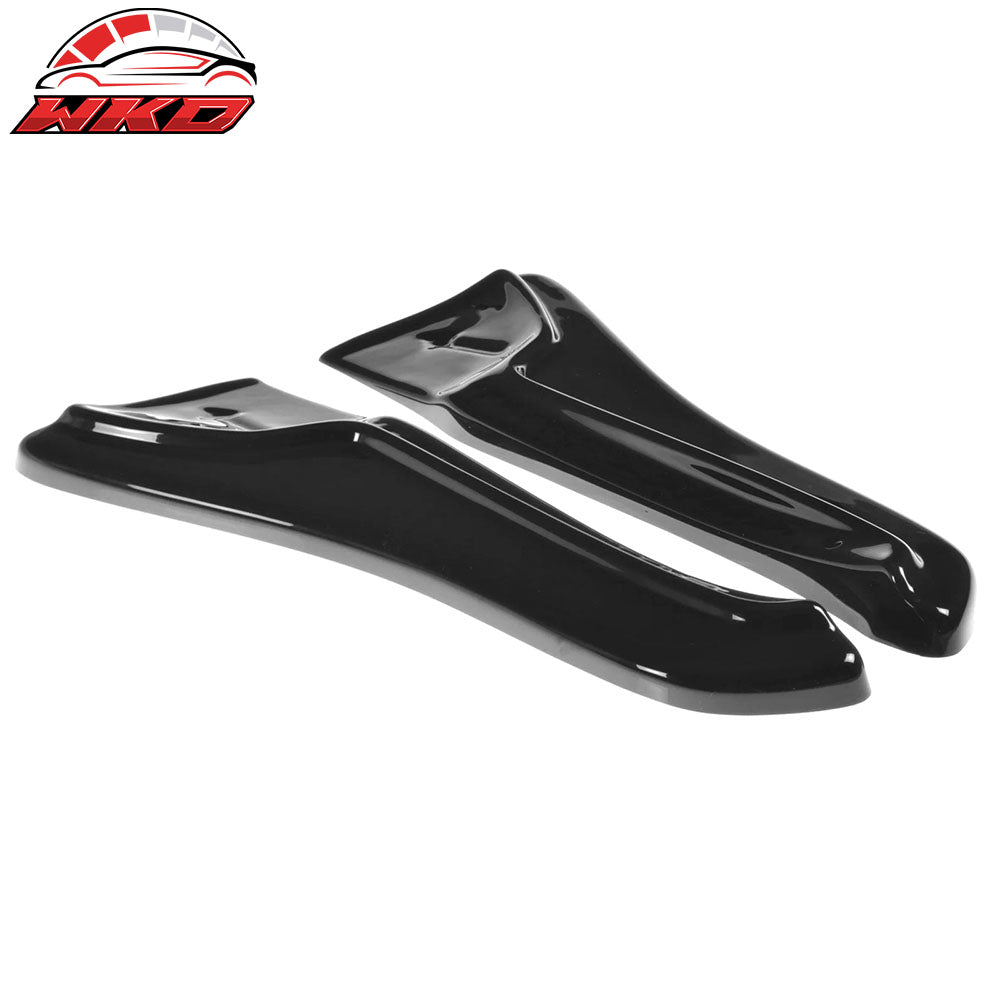 Fits 16-25 Tesla Model X Maxton Style Unpainted Rear Bumper Side Splitters PU