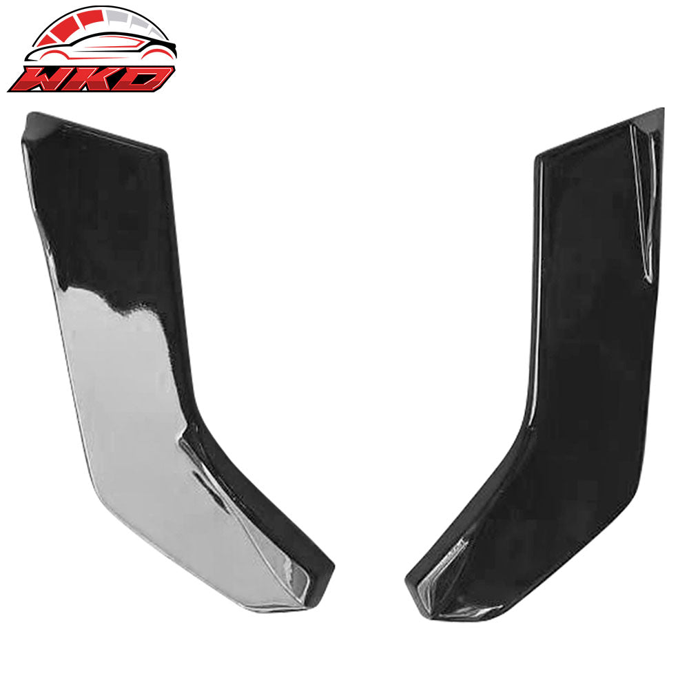 Fits 22-26 Toyota GR86/Subaru BRZ IKON Style Rear Bumper Aprons Gloss Black ABS