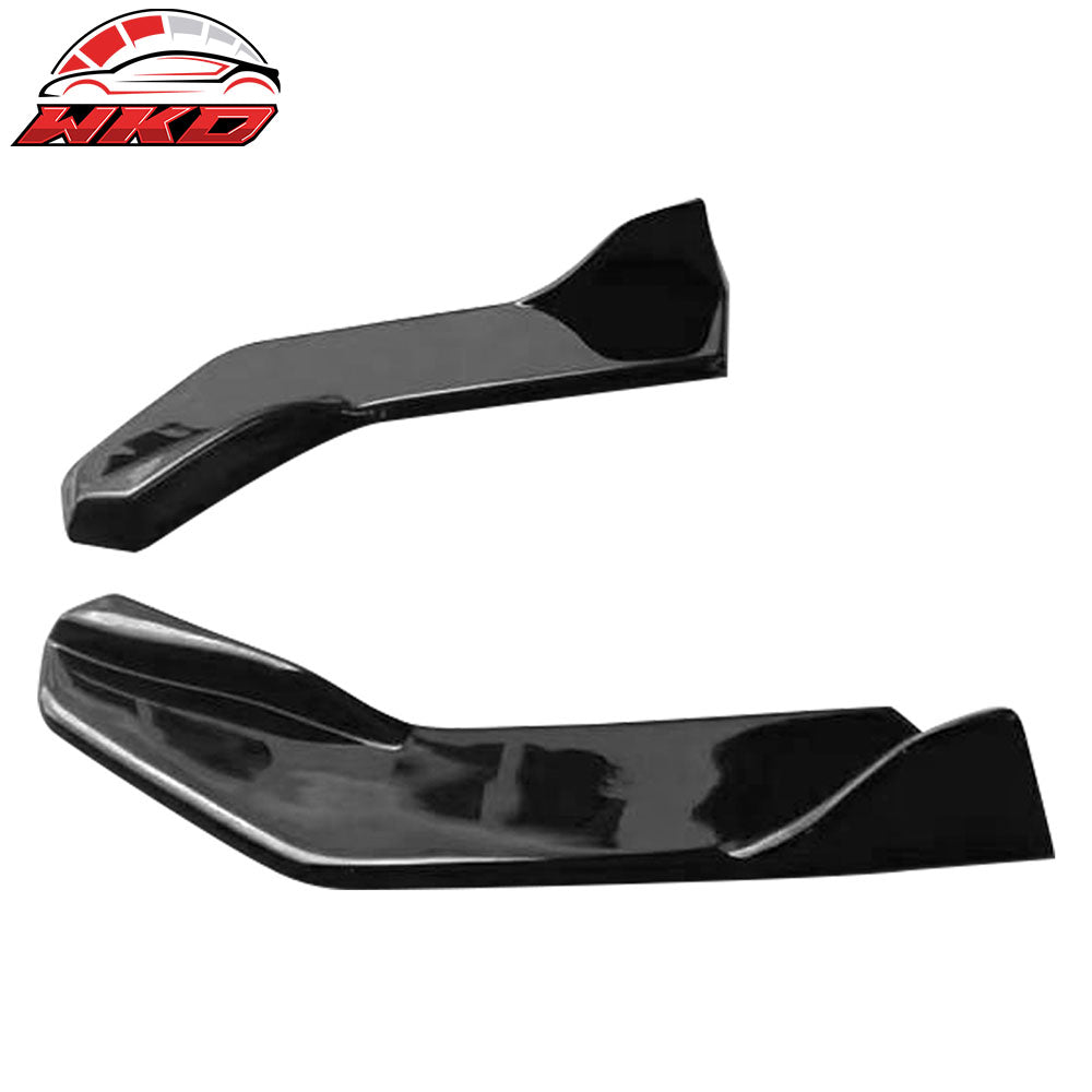 Fits 22-26 Toyota GR86/Subaru BRZ IKON Style Rear Bumper Aprons Gloss Black ABS