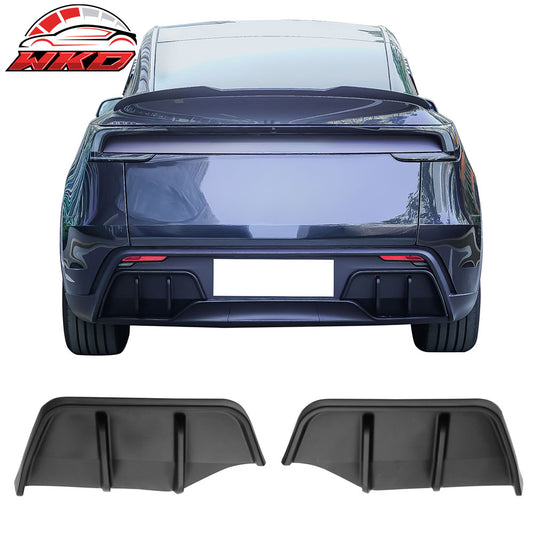 25-26 Tesla Model Y Juniper Rear Bumper Side Apron Matte Black Diffuser Cap | Wholesale