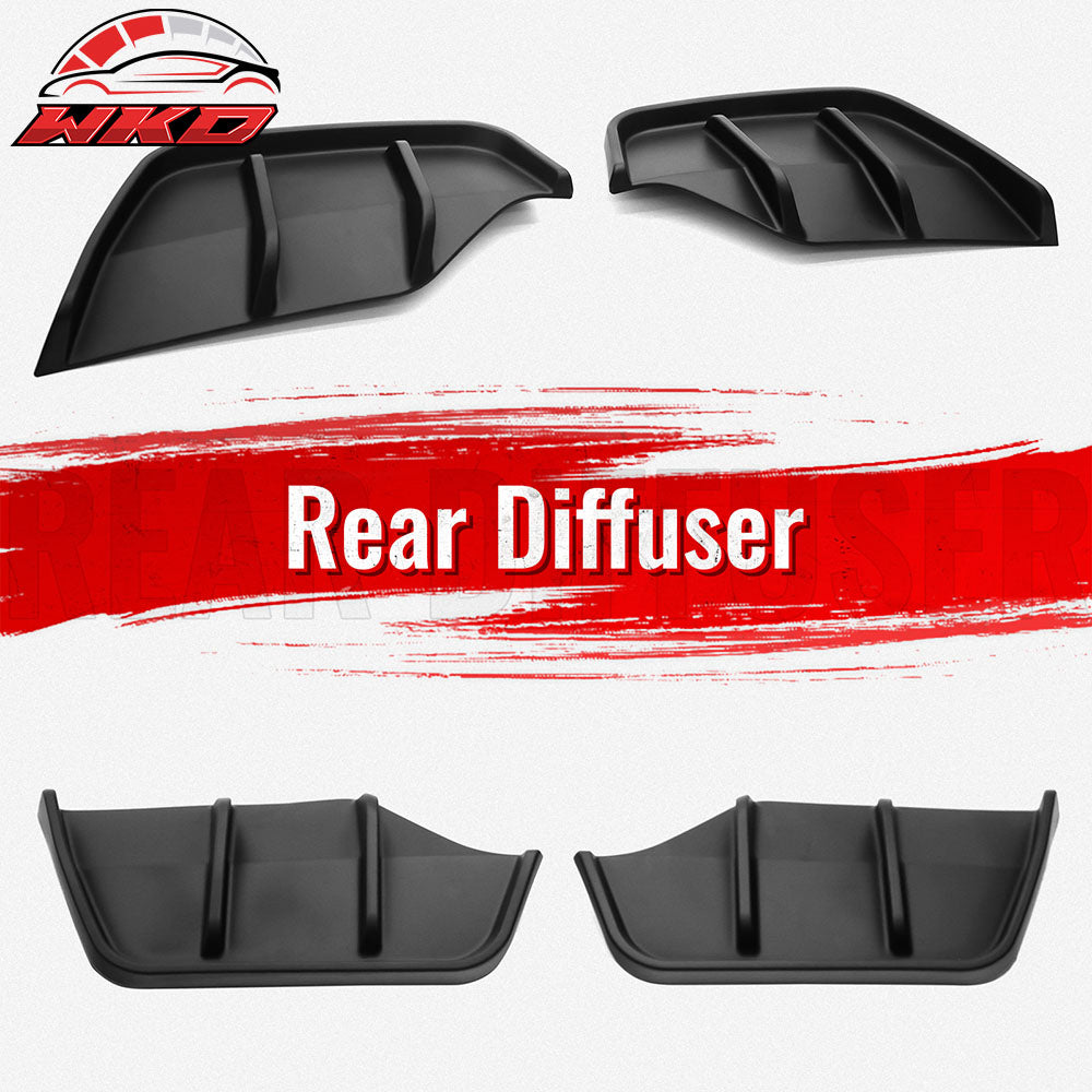 Fits 25-26 Tesla Model Y Juniper Rear Bumper Side Apron Matte Black Diffuser Cap