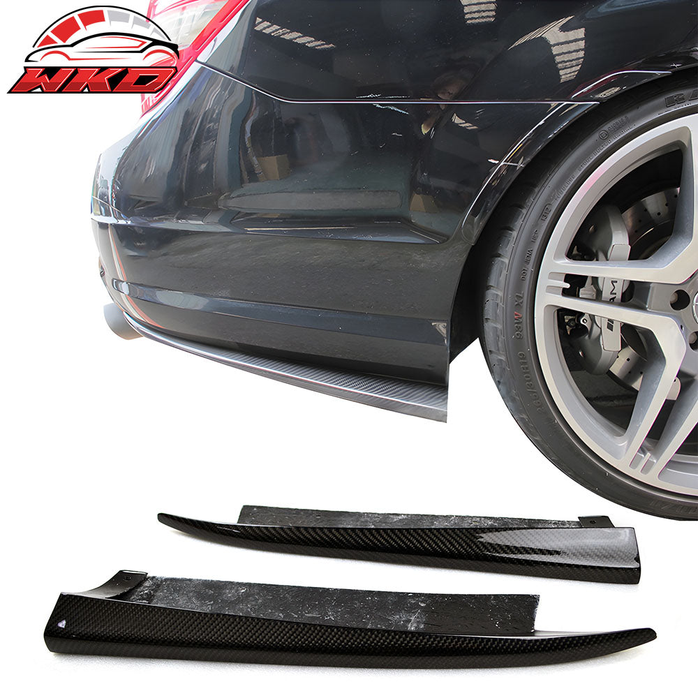 For 12-14 Benz W204 C-Class Rear Bumper Side Aprons OE Style Carbon Fiber Canard