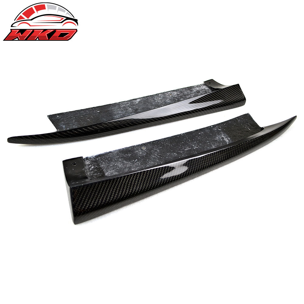 For 12-14 Benz W204 C-Class Rear Bumper Side Aprons OE Style Carbon Fiber Canard