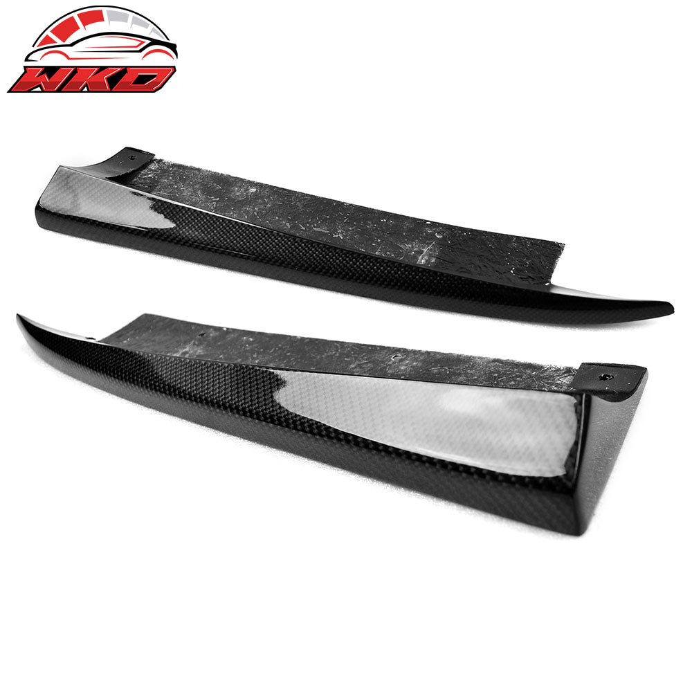 For 12-14 Benz W204 C-Class Rear Bumper Side Aprons OE Style Carbon Fiber Canard