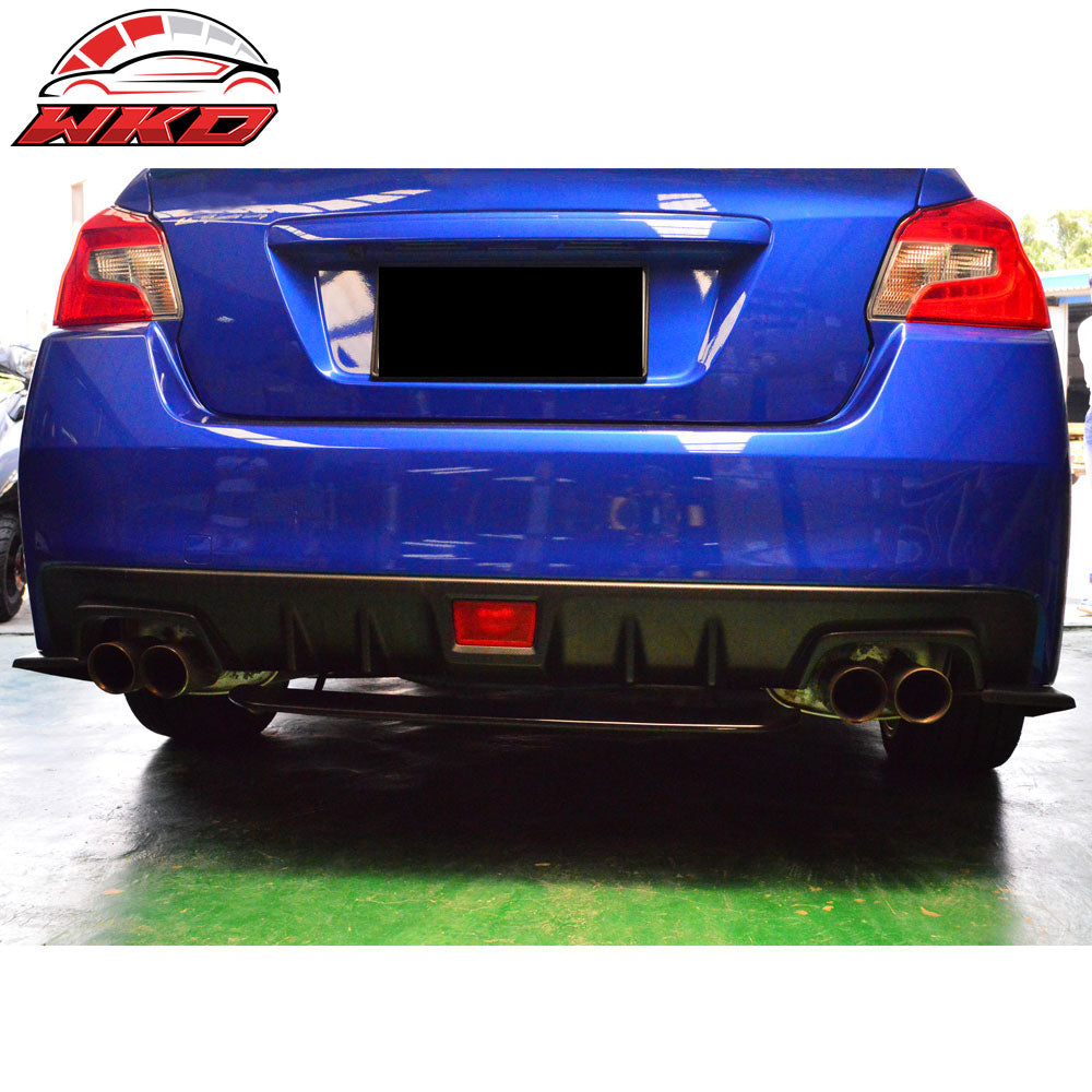 Fits 15-21 Subaru WRX STI Painted ABS Matte Black Rear Bumper Splitter Lip