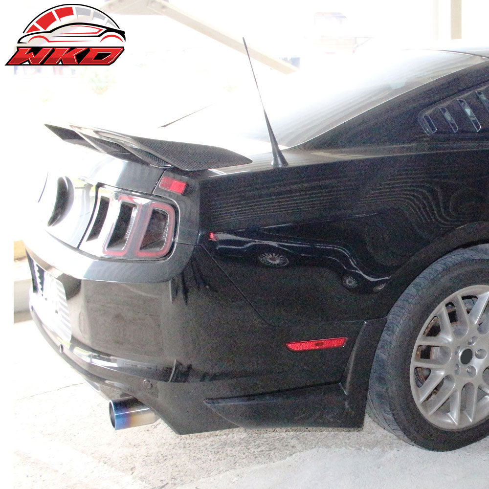 Fits 13-14 Ford Mustang X Rear Bumper Splitter Winglet Aprons PU