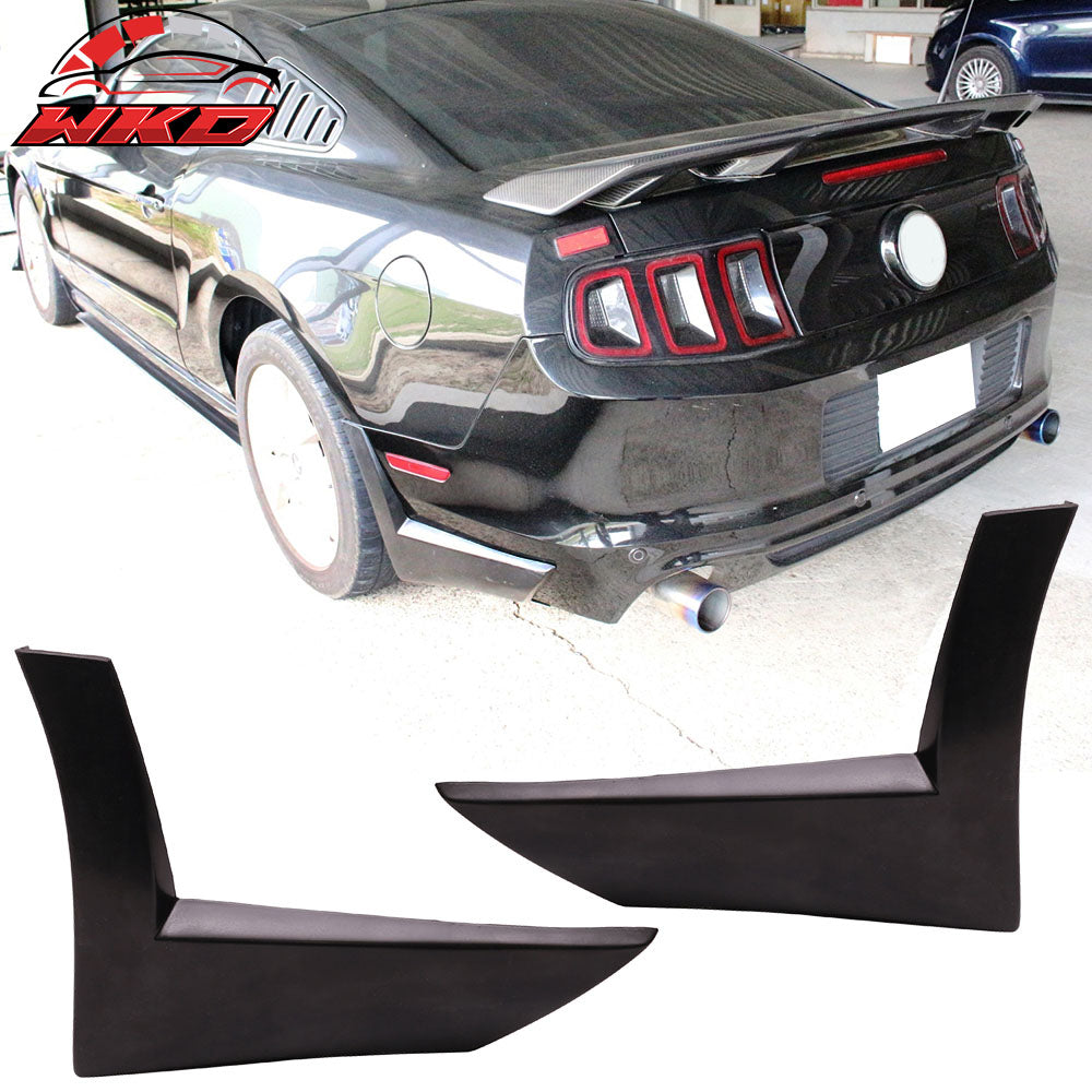 Fits 13-14 Ford Mustang X Rear Bumper Splitter Winglet Aprons PU