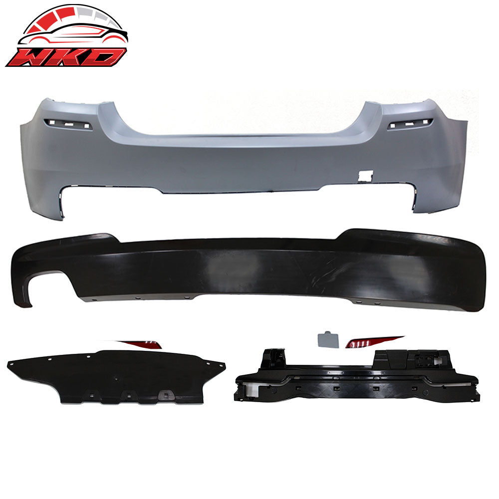 2011-16 BMW F10 5-Series MTech Style Rear Bumper Conversion Kit Single Outlet | Wholesale