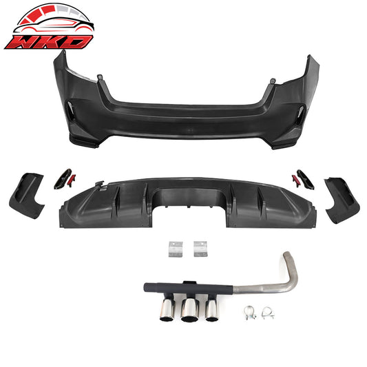 22-26 Honda Civic LX Sport Rear Bumper Type R Style +Diffuser +Exhaust Pipe | Wholesale