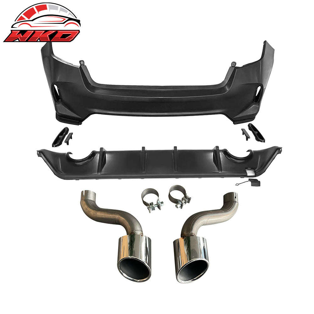 22-26 Civic Sedan Type R Style Rear Bumper Cover & Diffuser & Exhaust Pipe | Wholesale