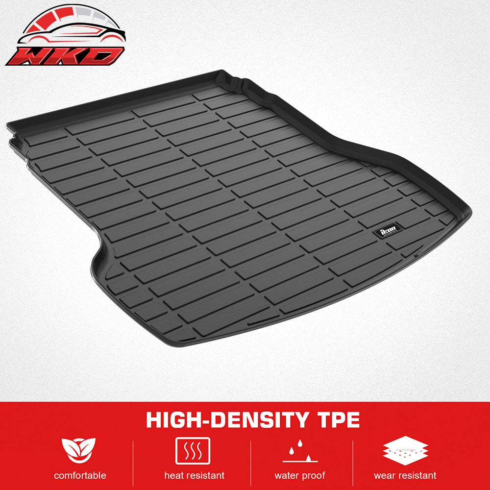 Fits 19-24 Kia Forte TPE All Weather Rear Cargo Area Floor Liner Trunk Tray Mats