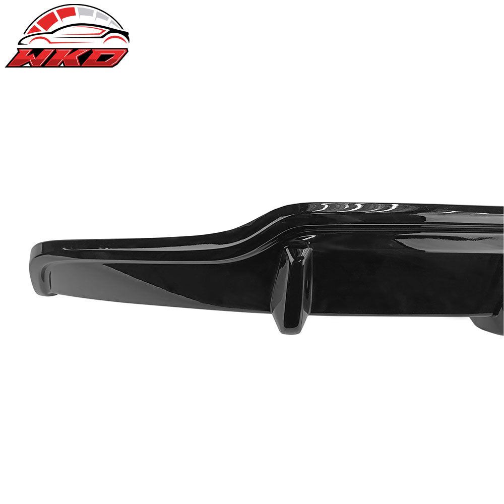 Fits 17-23 Tesla Model 3 Rear Bumper Lip Diffuser V Style Spoiler #PBSB Black