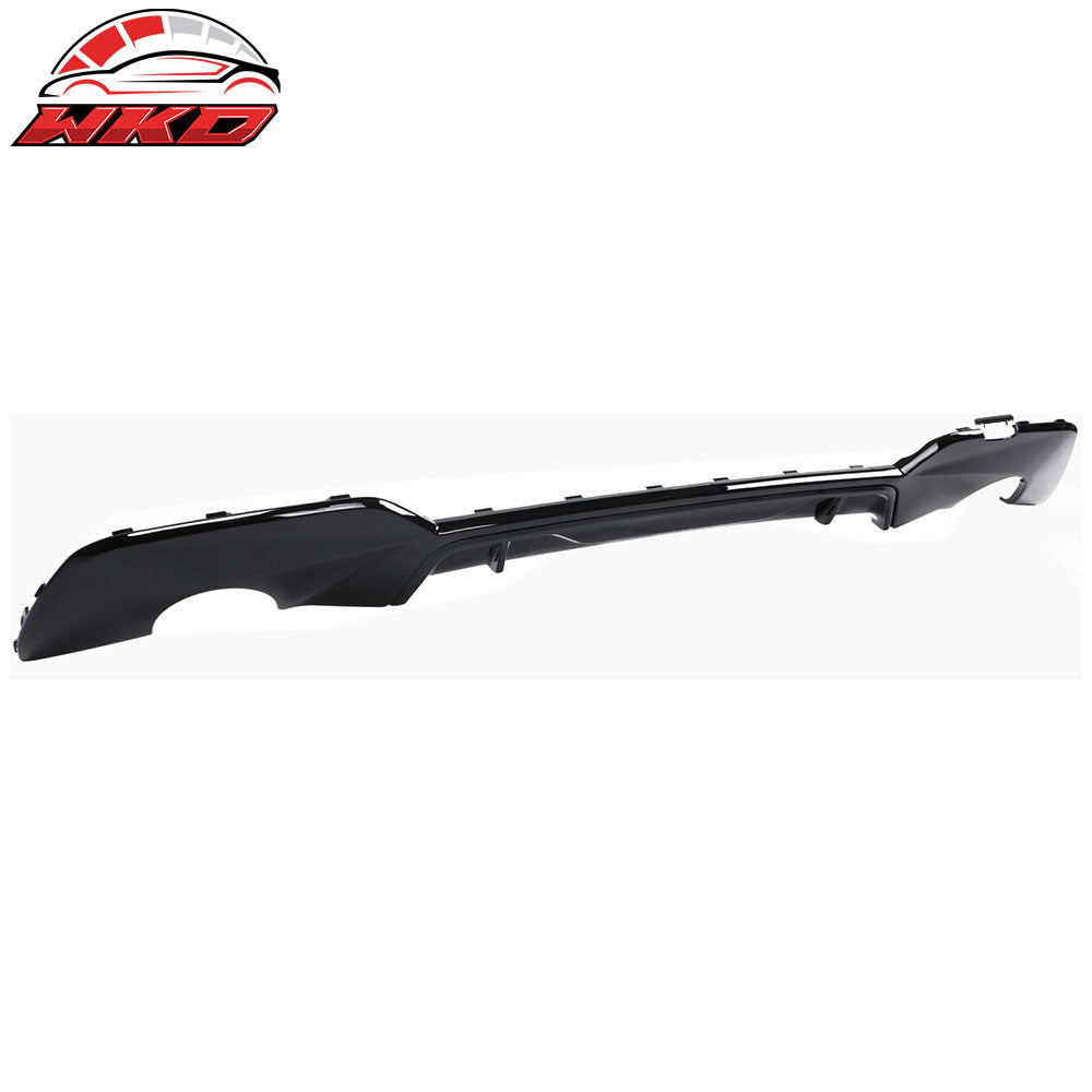 2019-22 BMW 330i M Sport Dual Single Exhaust Rear Lip Diffuser Gloss Black PP | Wholesale