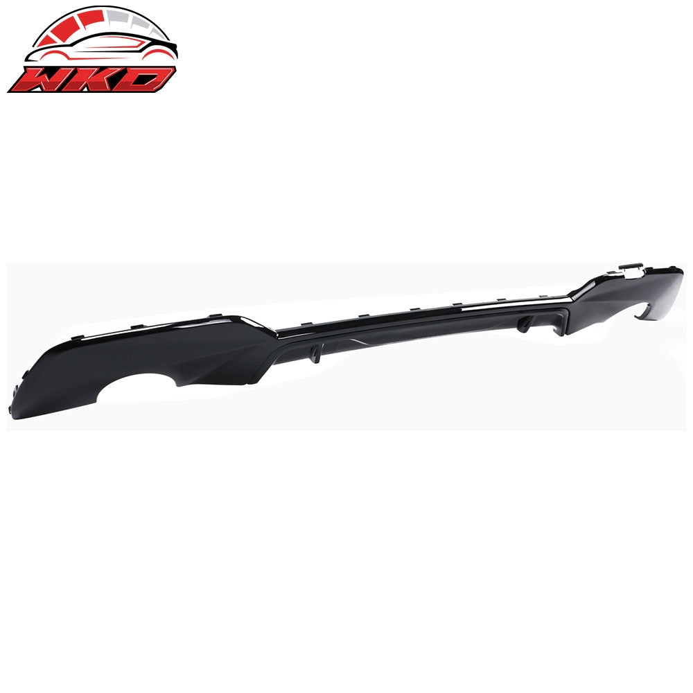 2019-22 BMW 330i M Sport Dual Single Exhaust Rear Lip Diffuser Gloss Black PP | Wholesale Default Title - Wikond Auto