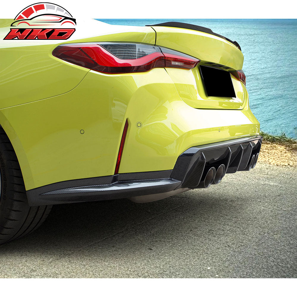 Dry Carbon Fiber Fits 21-23 BMW G80 M3 G82 G83 M4 OE Style Rear Bumper Diffuser