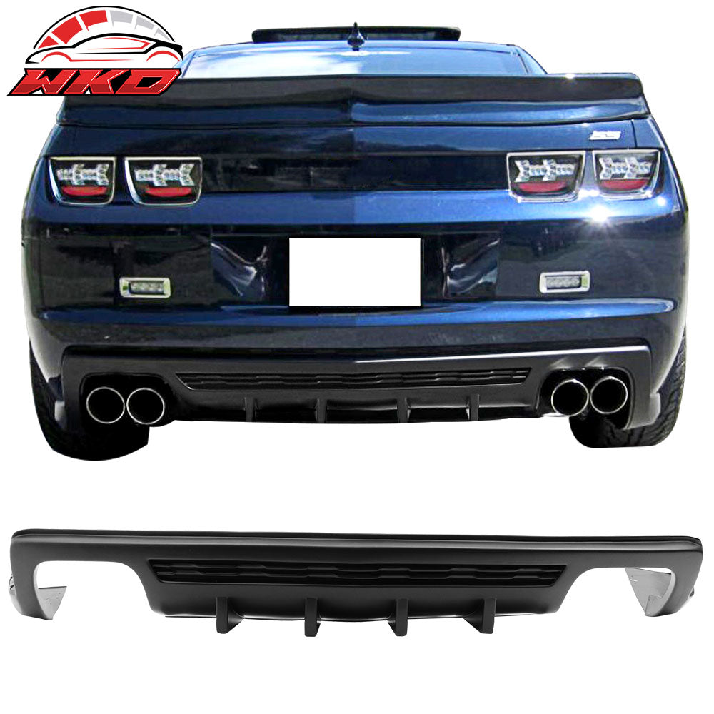 Fit 10-13 Camaro ZL1 Only Rear Bumper Lip Diffuser Ikon Style Shark Fins PP