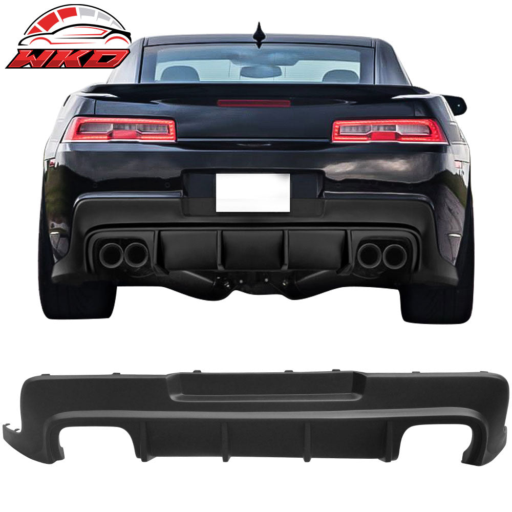 Fits 14-15 Chevy Camaro ZL1 Rear Diffuser Bumper Lip Lower Valance PP Spats Kit