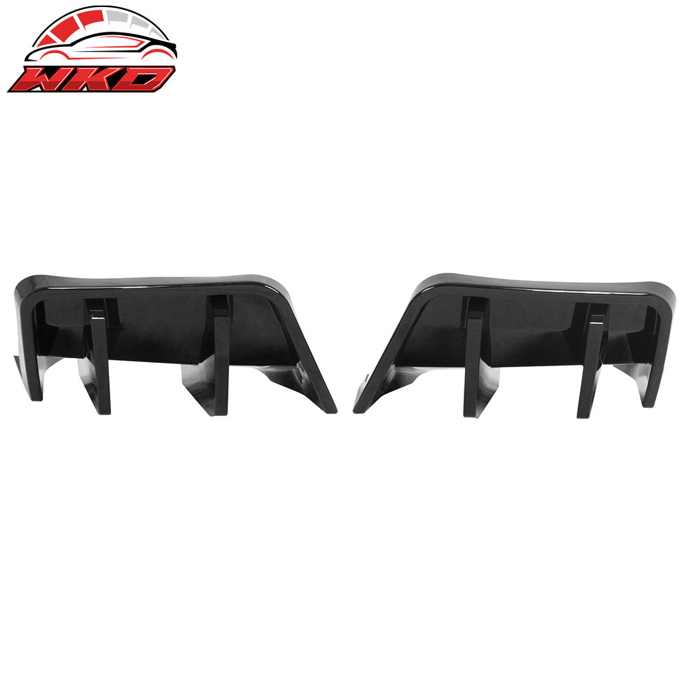 Fits 14-19 Chevrolet Corvette C7 IKON Rear Bumper Diffuser Lip PP Gloss Black
