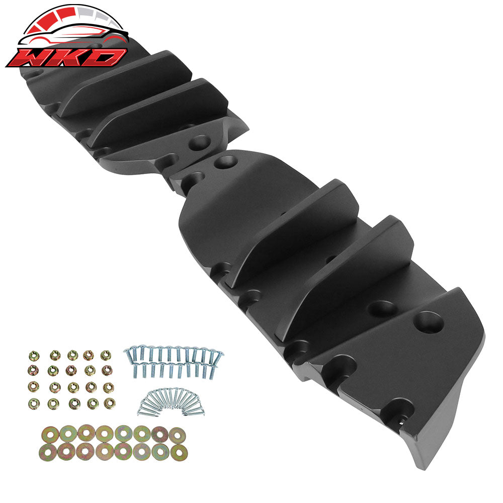 Fits 14-19 Chevy Corvette C7 Stingray 2PCS Rear Bumper Diffuser Primer Black ABS