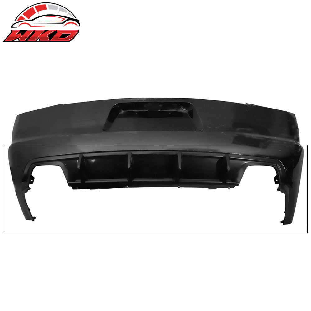 Fits 11-14 Dodge Charger Ikon Aero 4 Fin Rear Bumper Lip Valance Diffuser