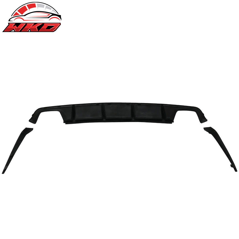 Fits 11-14 Dodge Charger Ikon Aero 4 Fin Rear Bumper Lip Valance Diffuser