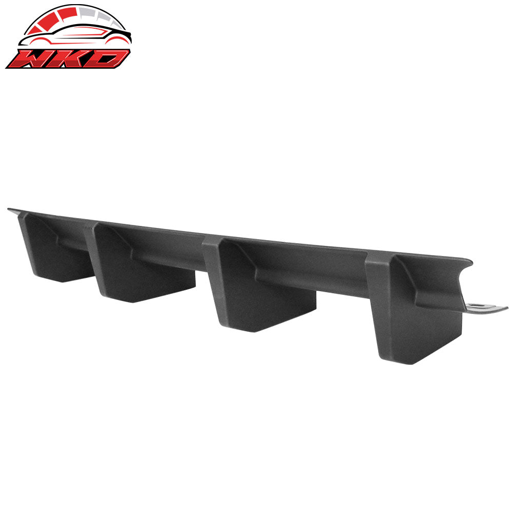 Fits 15-23 Dodge Challenger Rear Bumper Lip Diffuser 4 Shark Fin Spoiler Wing