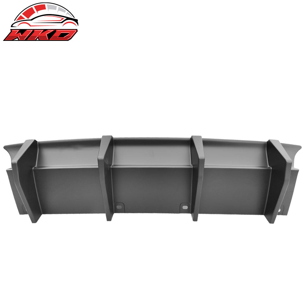 Fits 15-23 Dodge Challenger Rear Bumper Lip Diffuser 4 Shark Fin Spoiler Wing
