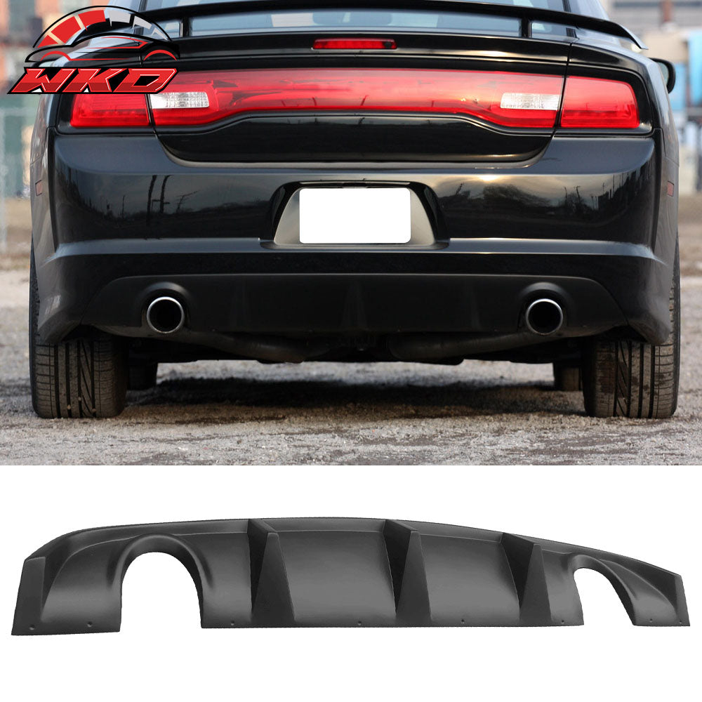 Fits 12-14 Dodge Charger SRT8 OE Style Rear Lip Bumper Valance Diffuser PP