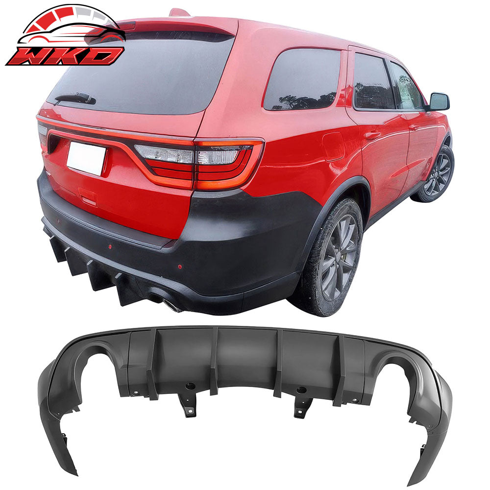 Fits 11-25 Dodge Durango Rear Bumper Lip Diffuser Matte Black V1 Valance Canard