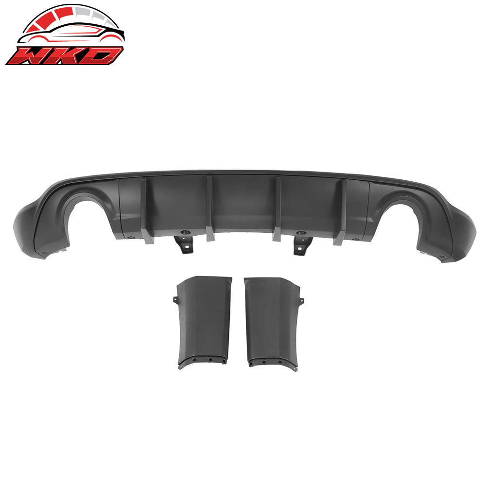 Fits 11-25 Dodge Durango Rear Bumper Lip Diffuser Matte Black V1 Valance Canard