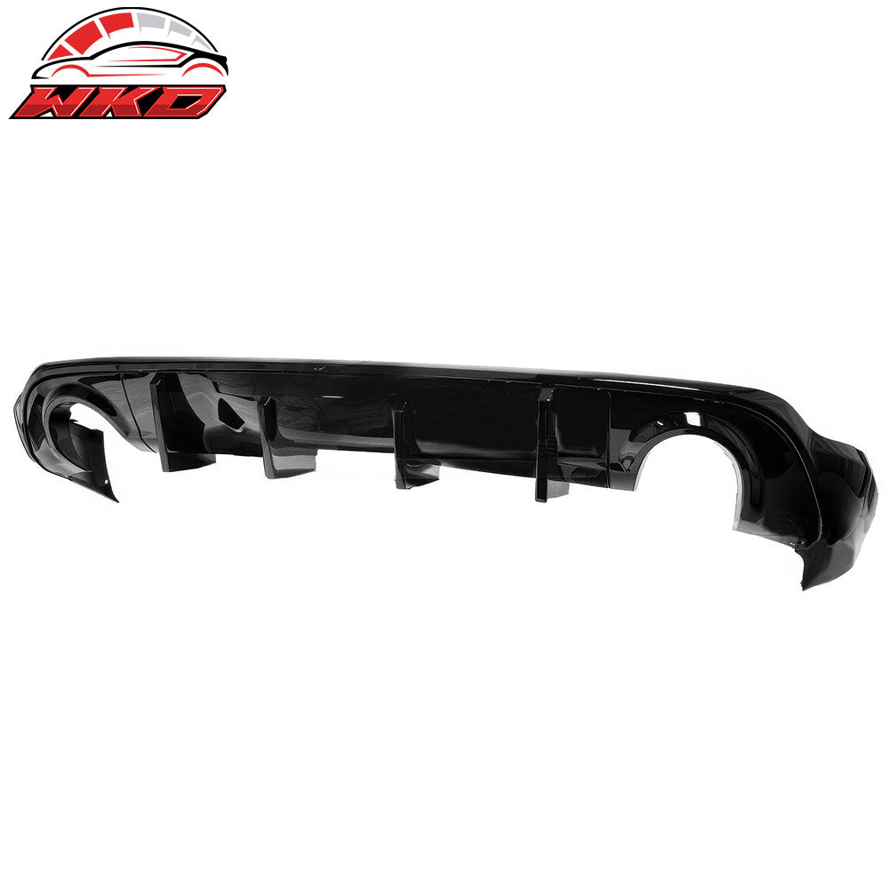 Fits 11-25 Dodge Durango Rear Bumper Lip Diffuser Gloss Black V2 Valance Canard