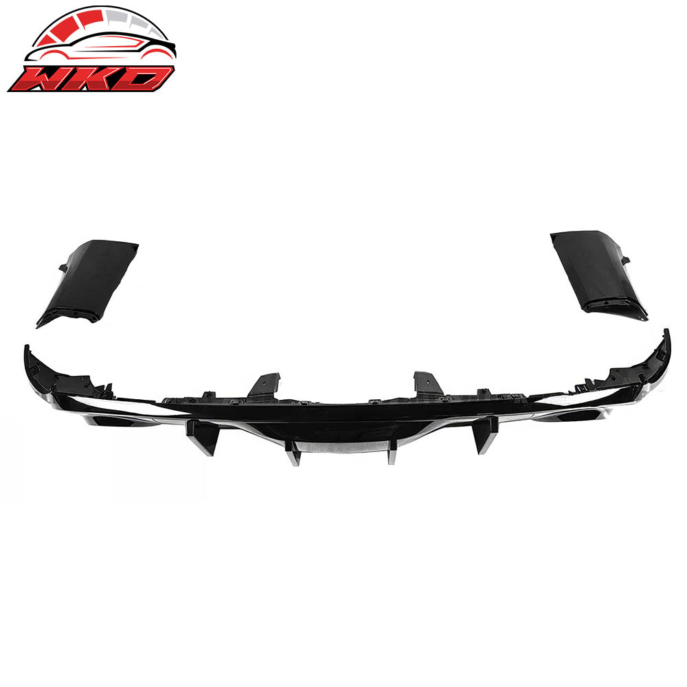 Fits 11-25 Dodge Durango Rear Bumper Lip Diffuser Gloss Black V2 Valance Canard
