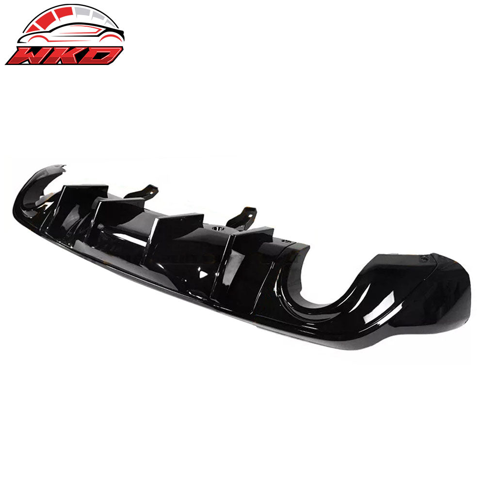 Fits 11-25 Dodge Durango Rear Bumper Lip Diffuser Gloss Black V2 Valance Canard