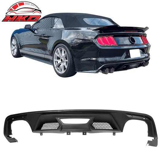 2015-17 Ford Mustang GT500 Style Rear Bumper Lip Diffuser PP 4PCS Matte Black | Wholesale