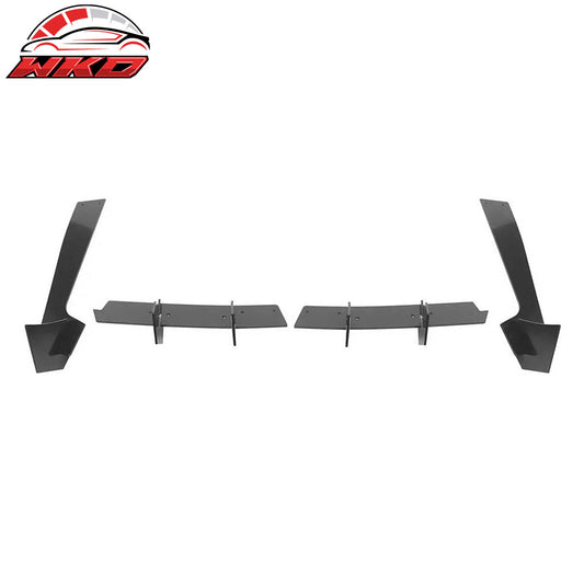 2018-21 Ford Mustang EcoBoost Rear Bumper Diffuser Splitters Gloss Black ABS | Wholesale