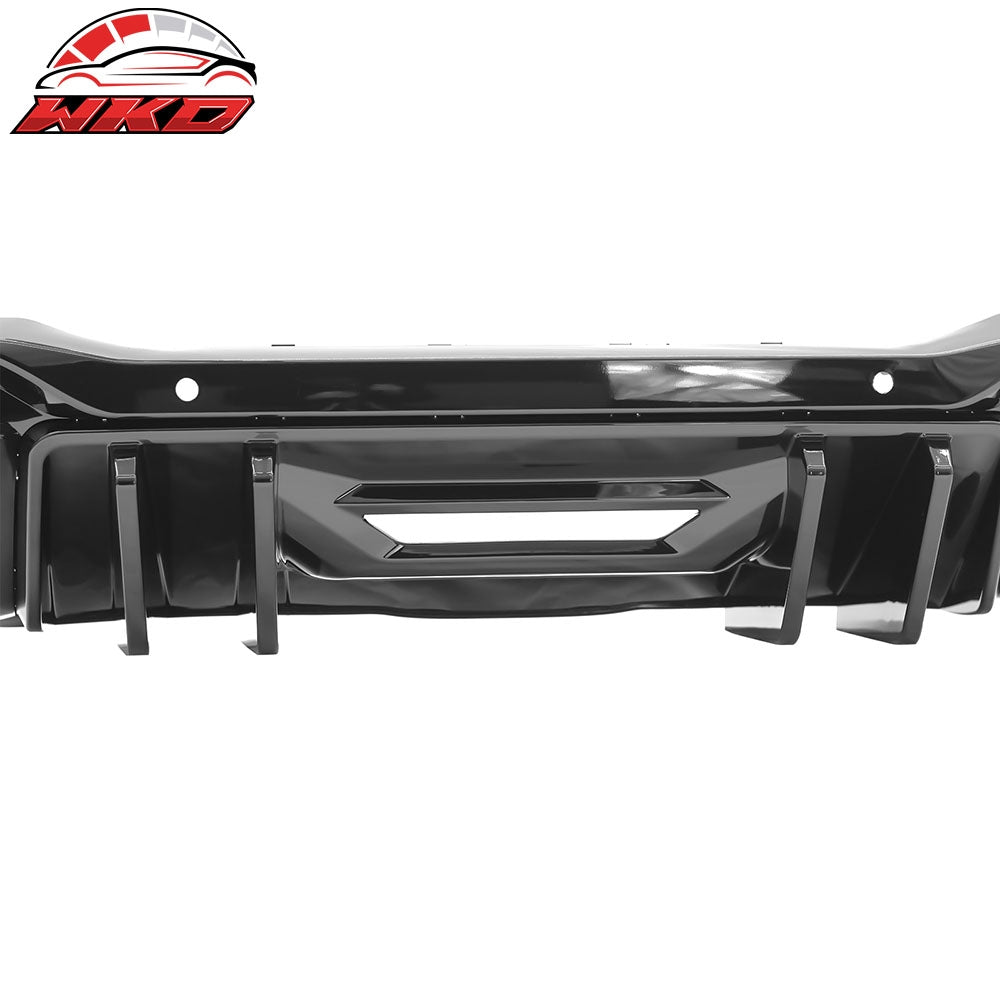 Fits 24-26 Mustang 7th Gen S650 Competition PP Rear Bumper Diffuser Gloss Black