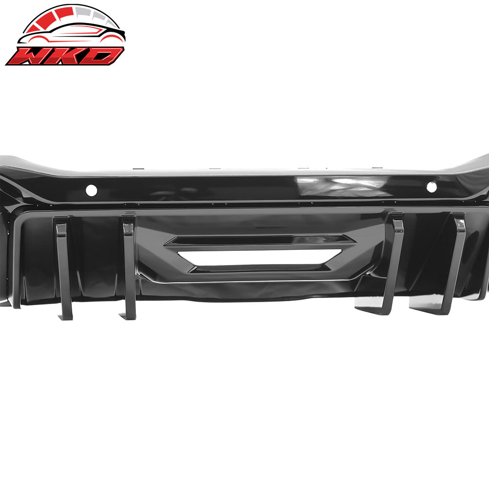 Fits 24-26 Mustang 7th Gen S650 Competition PP Rear Bumper Diffuser Gloss Black