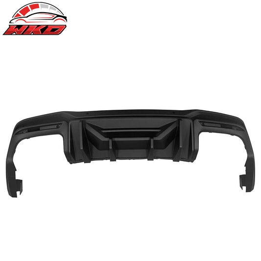 2024-26 Mustang 7th Gen S650 Rock Style PP Rear Bumper Diffuser Matte Black | Wholesale - Wikond Auto