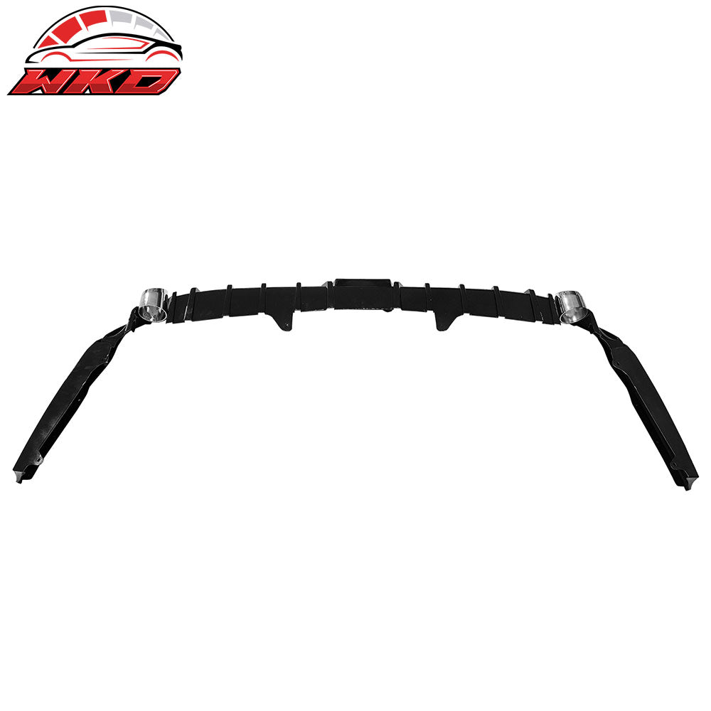 Fits 23-25 Honda Accord Gloss Black 3PCS Rear Bumper Diffuser W/ LED - IK Style