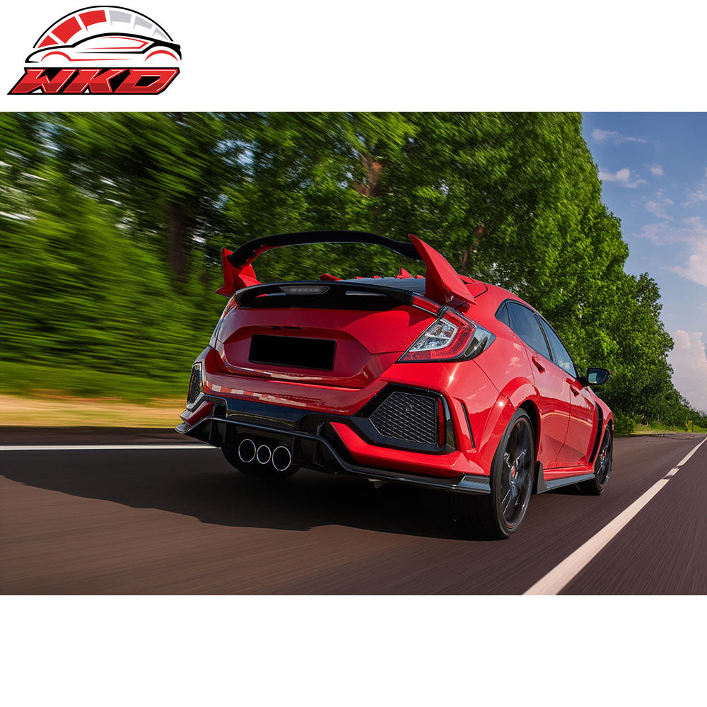 Fits 17-21 Honda Civic Hatchback Type R Rear Bumper Lip Conversion Kit - PP