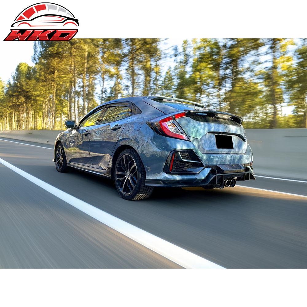 Fits 17-21 Honda Civic Hatchback Type R Rear Bumper Lip Conversion Kit - PP
