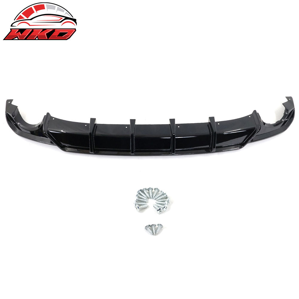 Fits 22-26 Honda Civic 11th FE-C Style Rear Bumper Lip Diffuser Spat Gloss Black