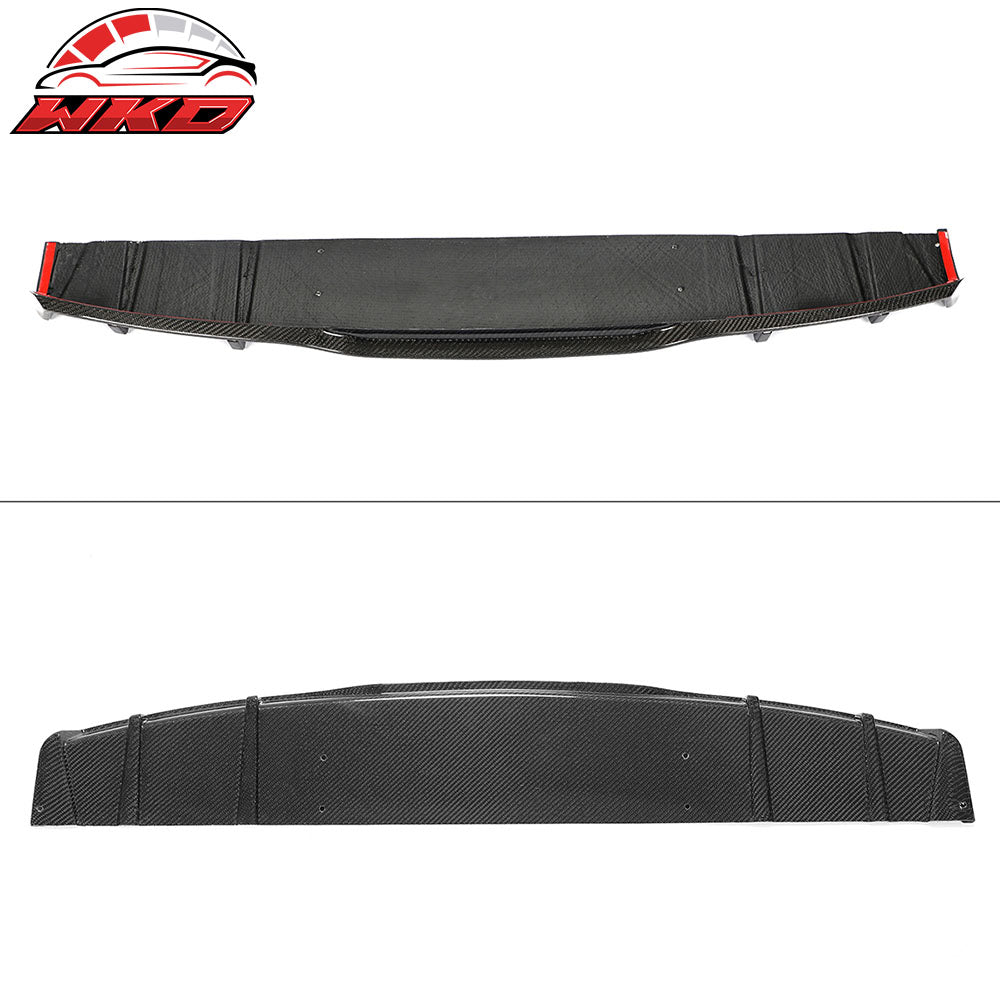 Fits 22-26 Honda Civic Sedan HPD Style Carbon Fiber Rear Bumper Lip Diffuser Fin