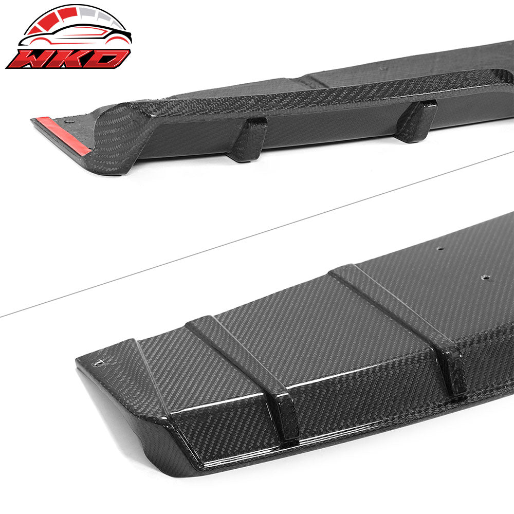 Fits 22-26 Honda Civic Sedan HPD Style Carbon Fiber Rear Bumper Lip Diffuser Fin